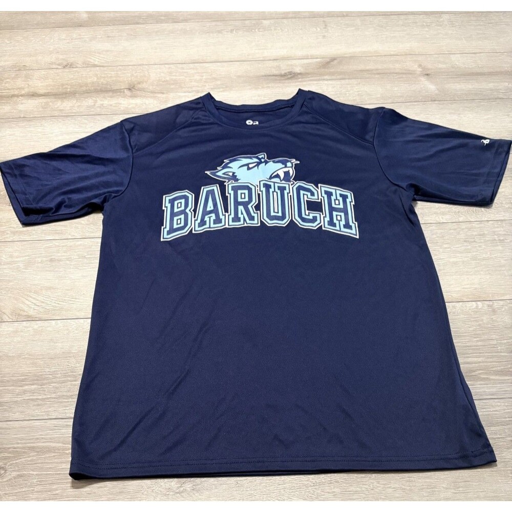 NWOT Baruch College Bearcats CUNY NCAA Badger Sport Performance T Shirt Blue M